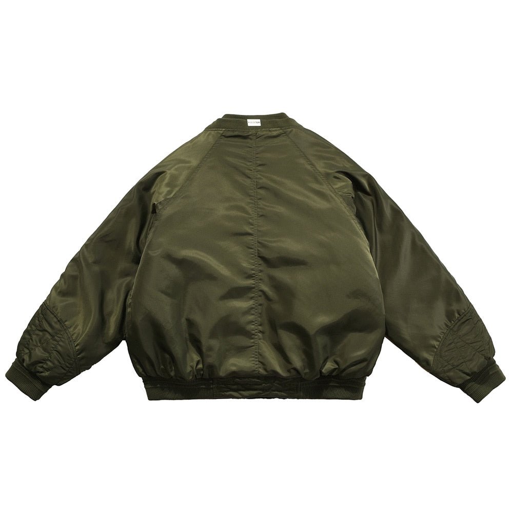 Patchwork Color Winter Jacket Men Button Pockets Zipper Warm Cozy Thick Coat Retro Fashion Bomber Jacket Men Streetwear - ElandielStyle