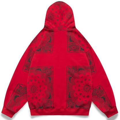Hoodies Men Vintage Totems Letter Print Zipper Fleece Outwear College Style Casual Harajuku Oversized Couple Streetwear - ElandielStyle