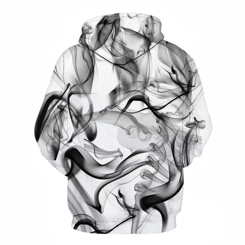 Men/Women 3d Sweatshirts Print Watercolor Dreamy Smoke Lines Thin Style Autumn Winter Hooded Hoodies - ElandielStyle