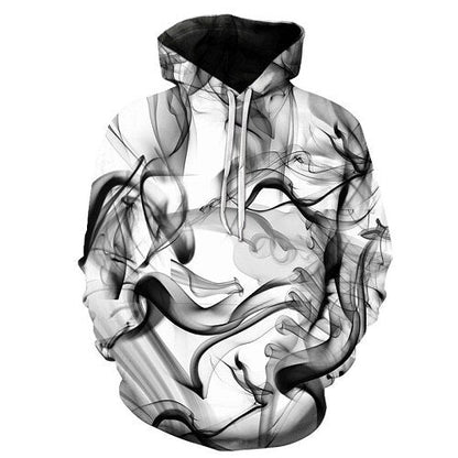 Men/Women 3d Sweatshirts Print Watercolor Dreamy Smoke Lines Thin Style Autumn Winter Hooded Hoodies - ElandielStyle