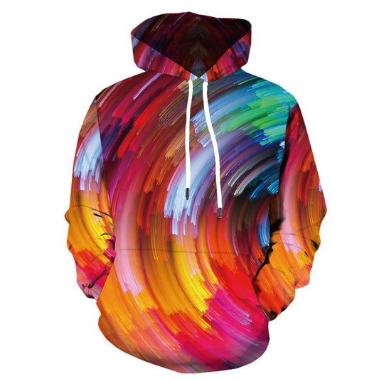 Men Winter Vortex Hypnosis Colorful Style 3D Printed Hoodie - ElandielStyle