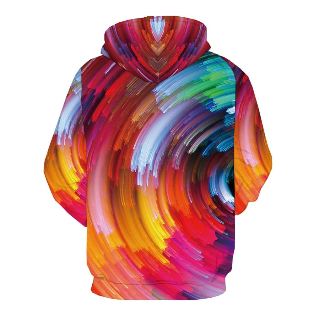 Men Winter Vortex Hypnosis Colorful Style 3D Printed Hoodie - ElandielStyle