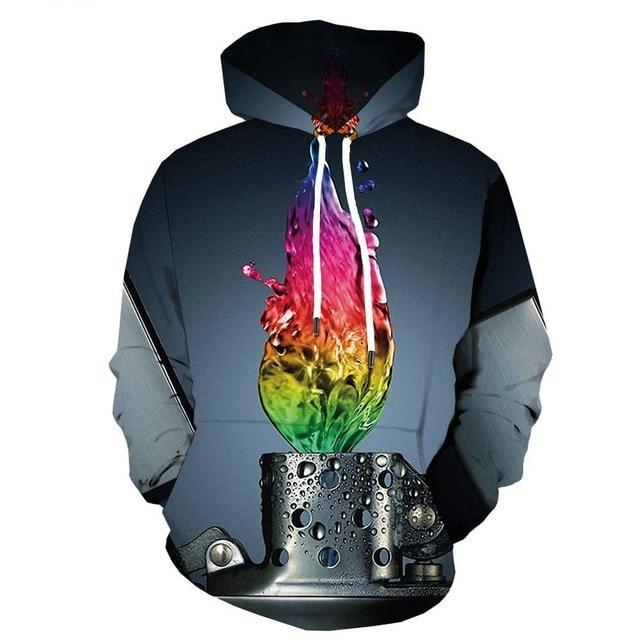 Men Winter Vortex Hypnosis Colorful Style 3D Printed Hoodie - ElandielStyle