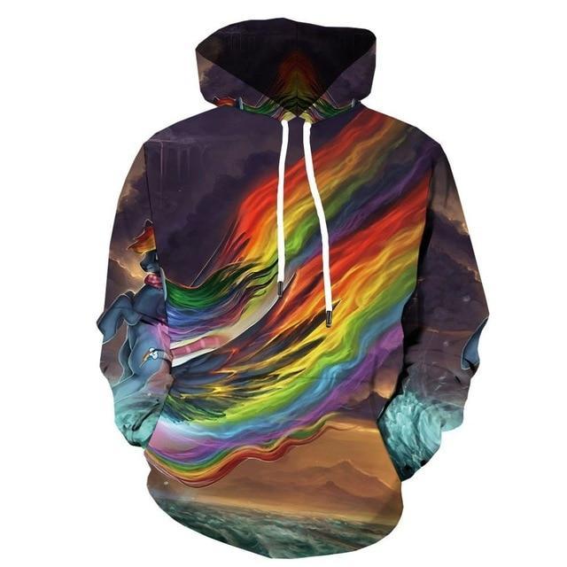 Men Winter Vortex Hypnosis Colorful Style 3D Printed Hoodie - ElandielStyle